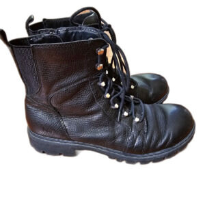B.O.C combat leather moto boots